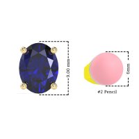 Classic Four Prong Oval Studs