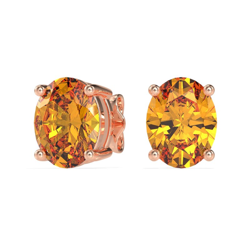 Classic Four Prong Oval Studs