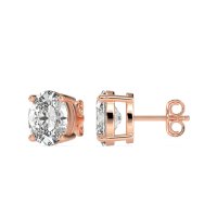 Classic Four Prong Oval Studs