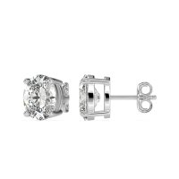 Classic Four Prong Oval Studs