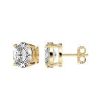 Classic Four Prong Oval Studs