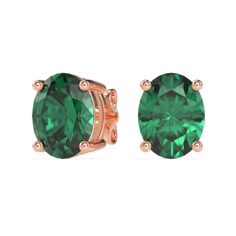 Classic Four Prong Oval Studs