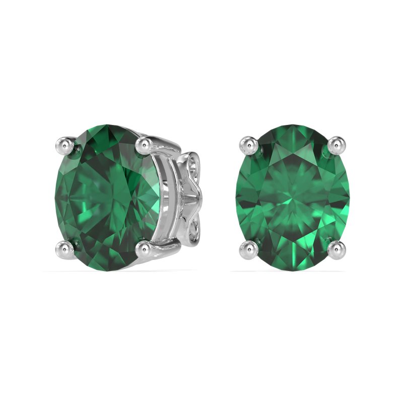 Classic Four Prong Oval Studs