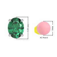 Classic Four Prong Oval Studs