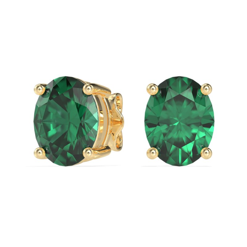 Classic Four Prong Oval Studs