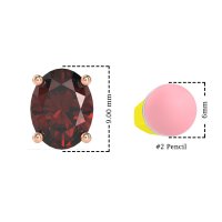 Classic Four Prong Oval Studs