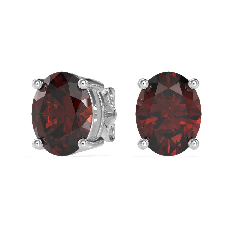 Classic Four Prong Oval Studs