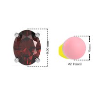 Classic Four Prong Oval Studs