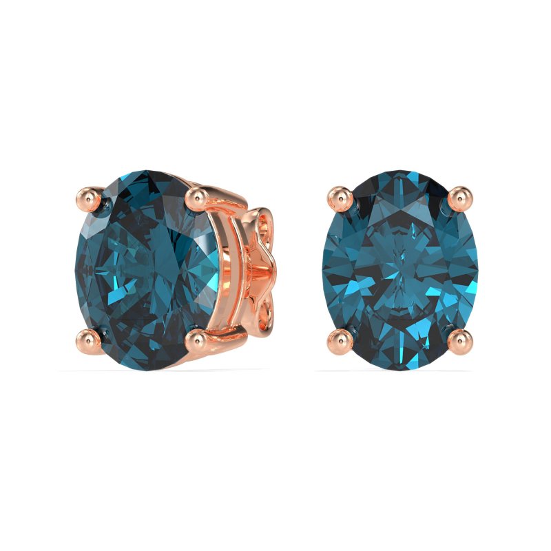 Classic Four Prong Oval Studs