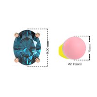 Classic Four Prong Oval Studs