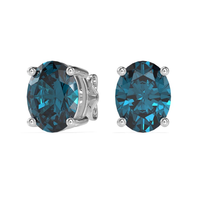Classic Four Prong Oval Studs