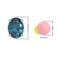 Classic Four Prong Oval Studs