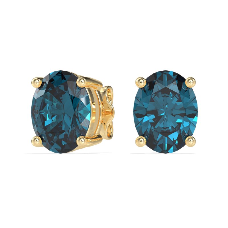 Classic Four Prong Oval Studs