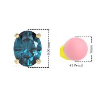 Classic Four Prong Oval Studs