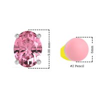 Classic Four Prong Oval Studs