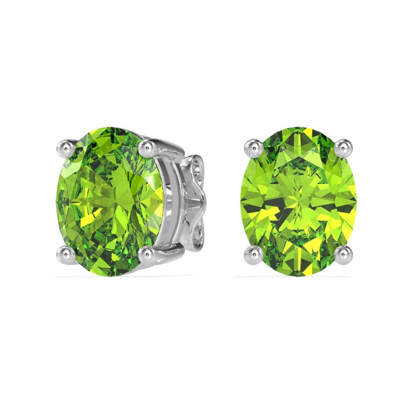 Classic Four Prong Oval Studs