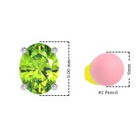 Classic Four Prong Oval Studs