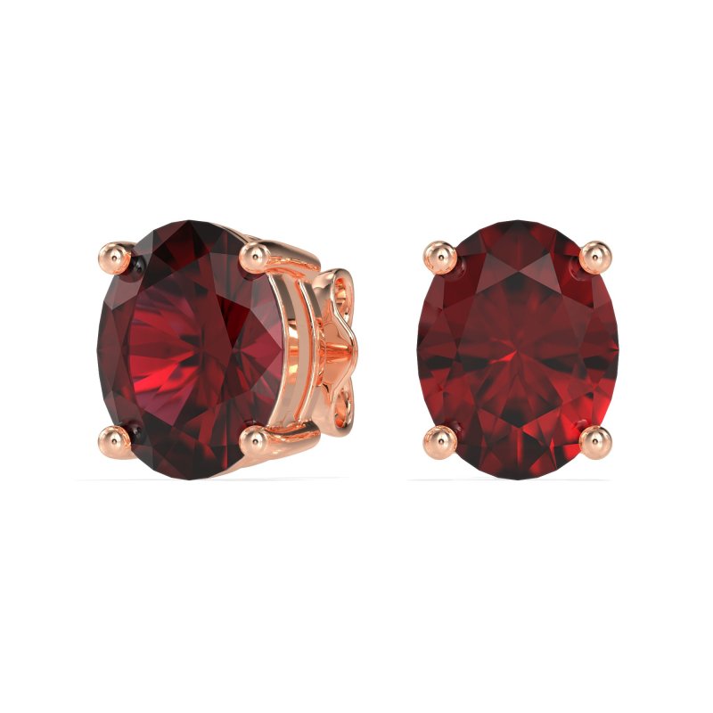 Classic Four Prong Oval Studs