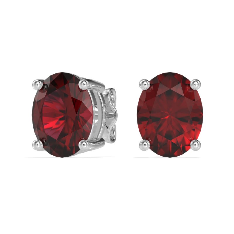 Classic Four Prong Oval Studs