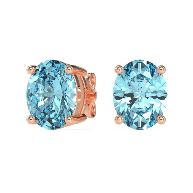Classic Four Prong Oval Studs