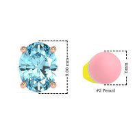 Classic Four Prong Oval Studs