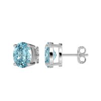 Classic Four Prong Oval Studs
