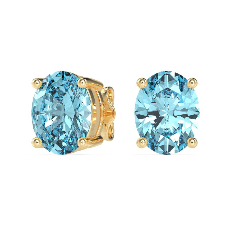 Classic Four Prong Oval Studs