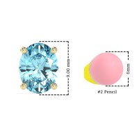 Classic Four Prong Oval Studs