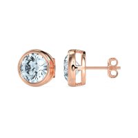 Classic Round Bezel-Set Studs