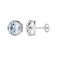 Classic Round Bezel-Set Studs