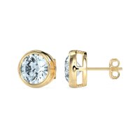 Classic Round Bezel-Set Studs