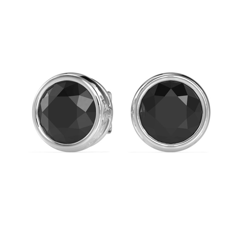 Classic Round Bezel-Set Studs
