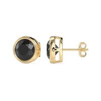 Classic Round Bezel-Set Studs