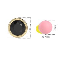 Classic Round Bezel-Set Studs
