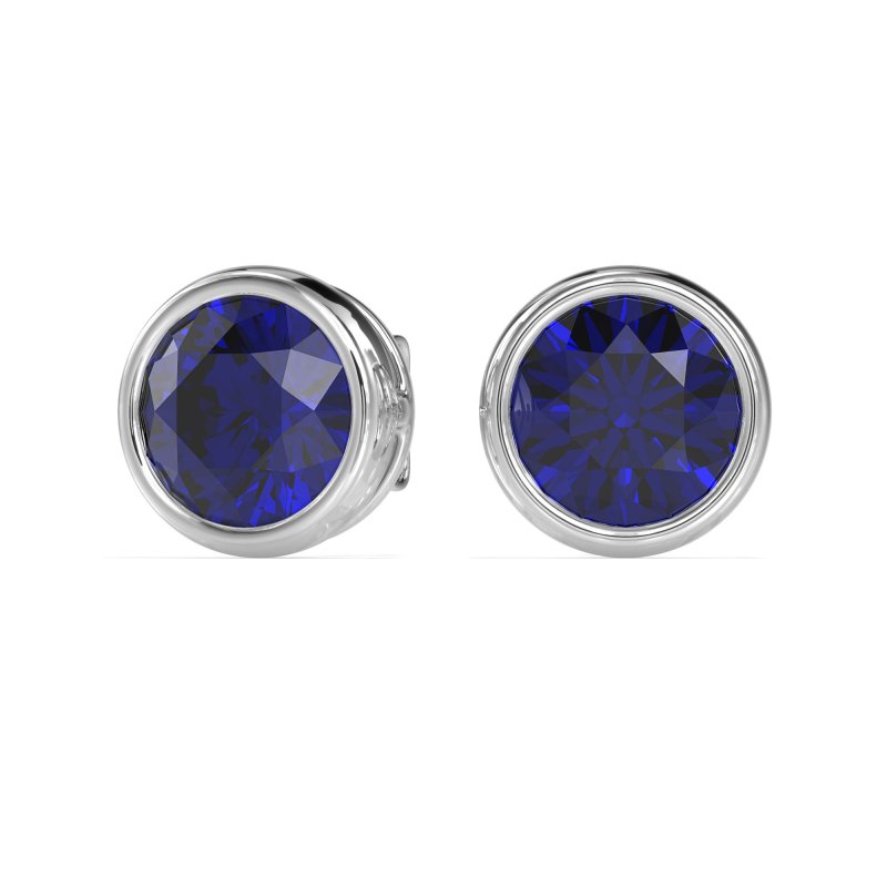 Classic Round Bezel-Set Studs
