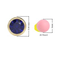 Classic Round Bezel-Set Studs