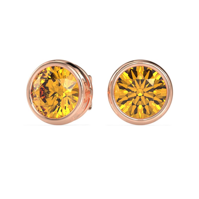 Classic Round Bezel-Set Studs