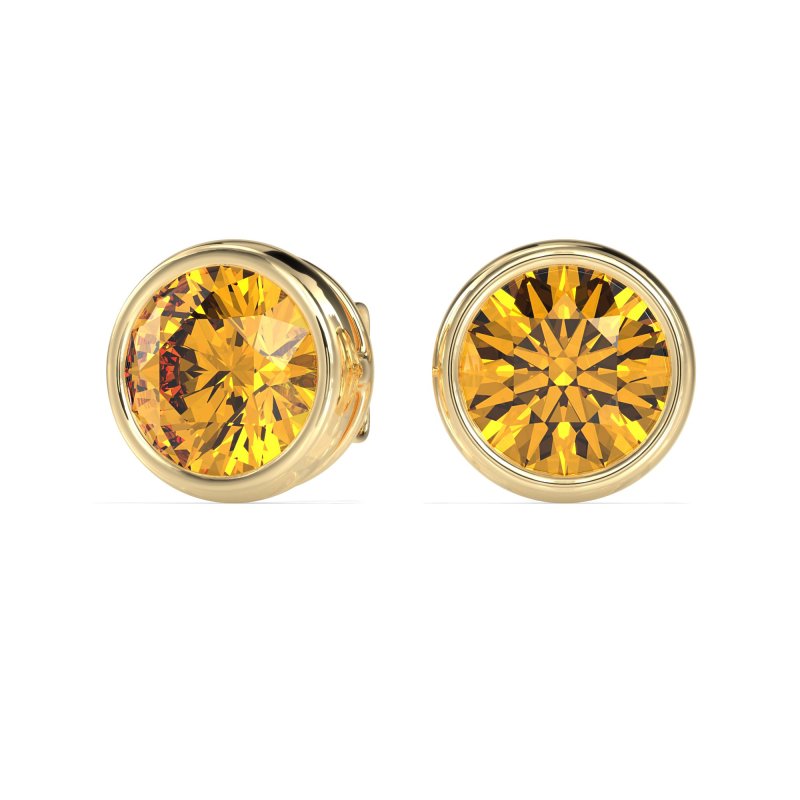 Classic Round Bezel-Set Studs