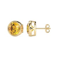 Classic Round Bezel-Set Studs