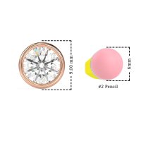 Classic Round Bezel-Set Studs