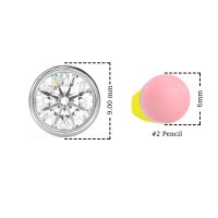 Classic Round Bezel-Set Studs