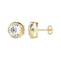 Classic Round Bezel-Set Studs