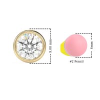 Classic Round Bezel-Set Studs