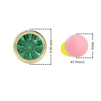 Classic Round Bezel-Set Studs