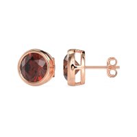 Classic Round Bezel-Set Studs