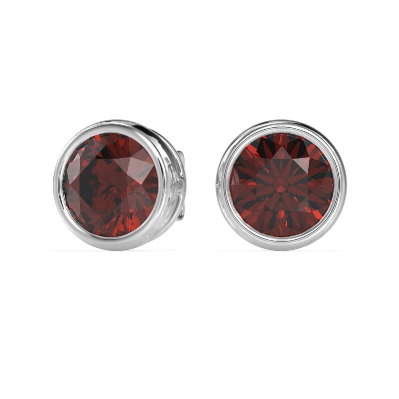 Classic Round Bezel-Set Studs