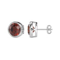 Classic Round Bezel-Set Studs