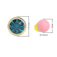 Classic Round Bezel-Set Studs