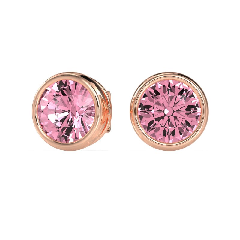 Classic Round Bezel-Set Studs