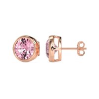 Classic Round Bezel-Set Studs